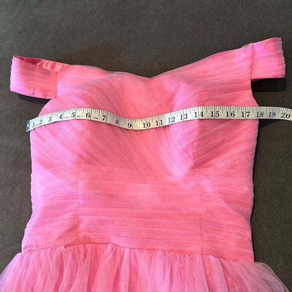 Women’s Pink Off the Shoulder Full Length Prom Party Dress Corset Back Size 8 - Picture 10 of 10